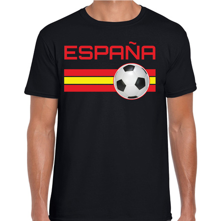 Espana / Spanje voetbal / landen t-shirt zwart heren