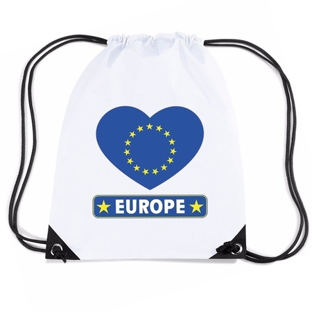 Europe heart flag nylon bag 