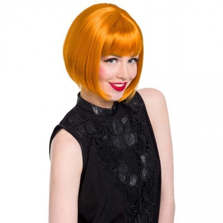 Exclusive ladies wig short red/orange bob