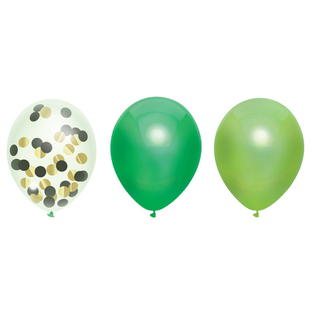 Party decorations groen-colors-mix balloons set of 6x