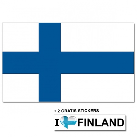 Finse vlag + 2 gratis stickers