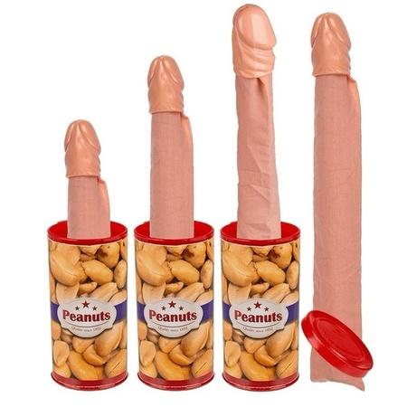 Peanut can with a penis