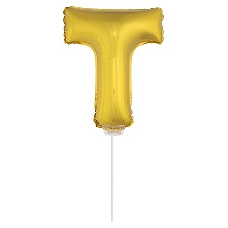 Gouden opblaasbare letter ballon T