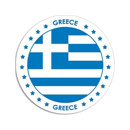 Griekenland sticker rond 14,8 cm landen decoratie