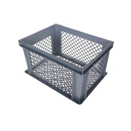 Bicycle or storage crate 40 x 30 x 22 cm grey
