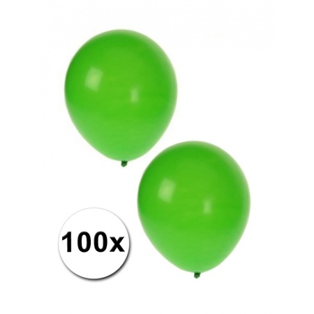 100 Groene versierings ballonnen