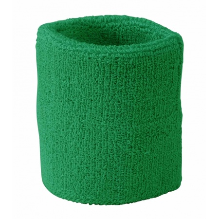 Green sweat wristbands 2 pieces