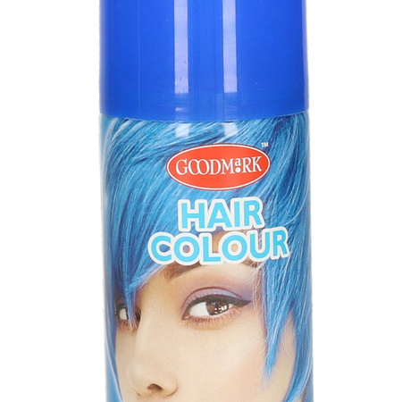 Bus haarspray haarverf blauw