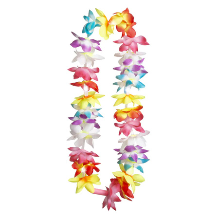 Tropical Hawaii party verkleed accessoires set - zomer thema zonnebril - bloemenkrans LED lampjes