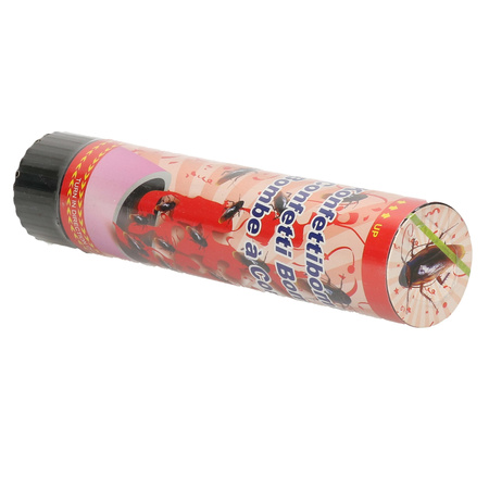 Horror confetti cannon/shooter with fake flies 20 cm