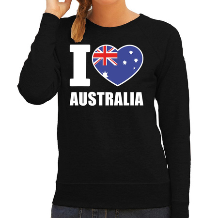 I love Australia sweater / trui zwart voor dames