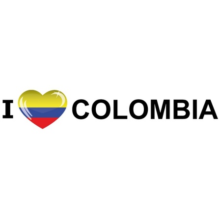 I Love Colombia sticker 19.6 x 4.2 cm