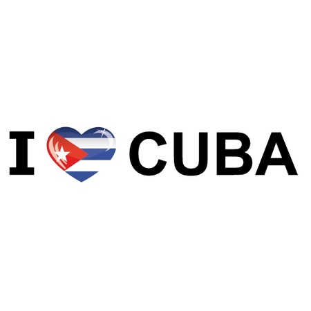 Reis sticker I Love Cuba