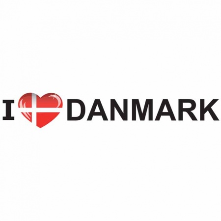 Reis sticker I Love Denmark