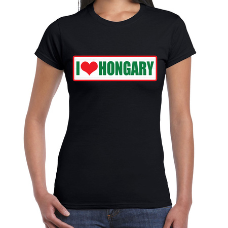I love Hongary t-shirt black for women