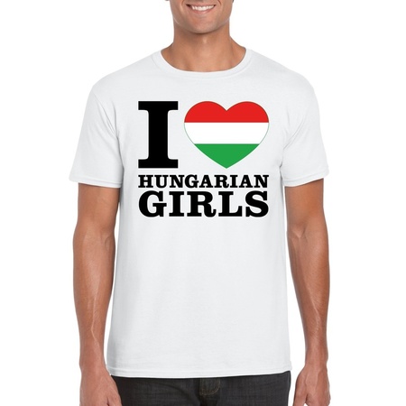 I love Hungarian girls t-shirt white men