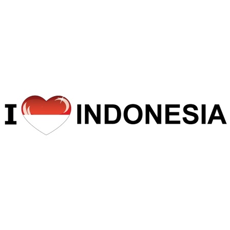 Reis sticker I Love Indonesia