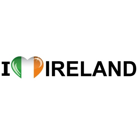 Ierse vlag + 2 gratis stickers