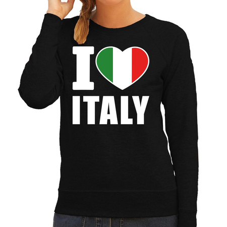 I love Italy sweater / trui zwart voor dames