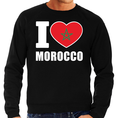 I love Morocco sweater / trui zwart voor heren