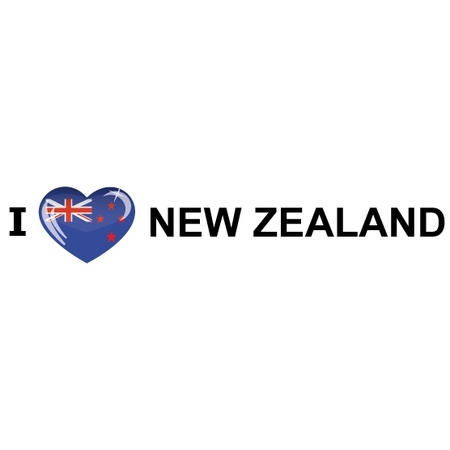 Reis sticker I Love New Zealand