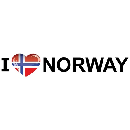 Noorse vlag + 2 gratis stickers