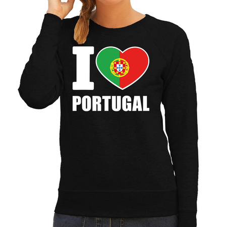 I love Portugal sweater / trui zwart voor dames