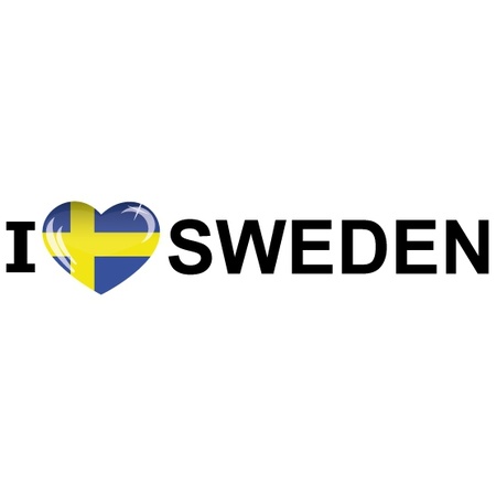 Reis sticker I Love Sweden