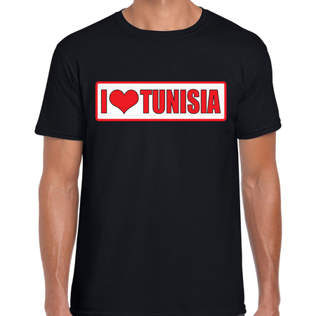 I love Tunisia / Tunesie landen t-shirt zwart heren