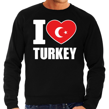 I love Turkey fan sweater black for men