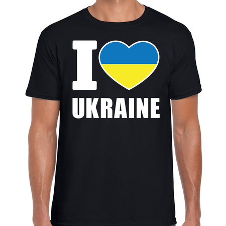 I love Ukraine t-shirt Oekraine zwart voor heren