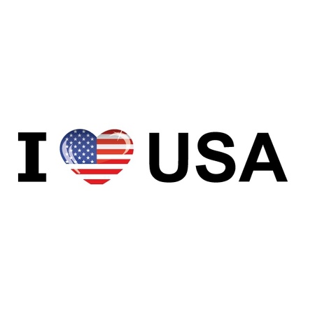 Reis sticker I Love USA