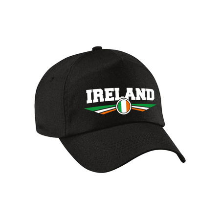 Ierland / Ireland landen pet / baseball cap zwart kinderen