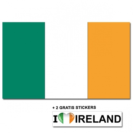 Ierse vlag + 2 gratis stickers