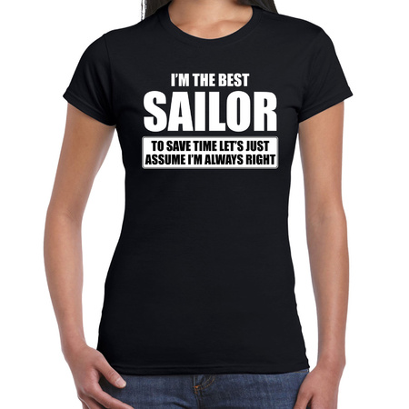 I'm the best sailor t-shirt zwart dames - De beste matroos cadeau