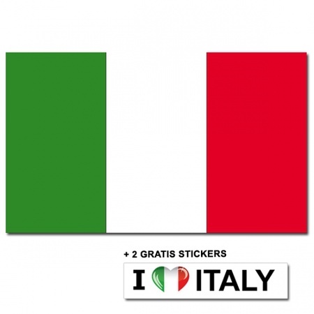 Italiaanse vlag + 2 gratis stickers
