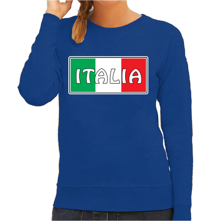Italie / Italia landen sweater blauw dames