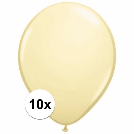 Feest ballonnen ivoor 10 stuks