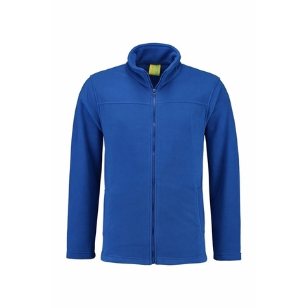 Fleece sweatshirt kobalt met rits voor volwassenen