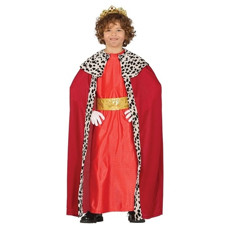 Koning mantel rood verkleedkostuum voor kinderen