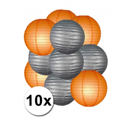 Lantarn package silver and orange 10x
