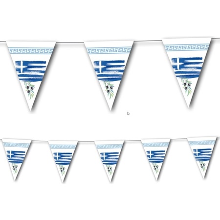 Landen thema versiering Griekenland vlaggenlijnen 3,5 meter 