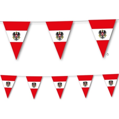 Country flags deco set - Austria - Flag 90 x 150 cm and guirlande 3.5 meters