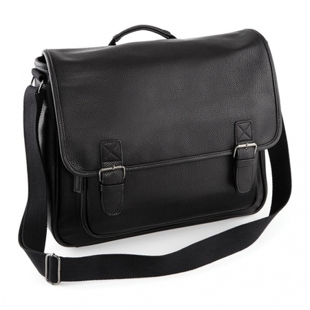 Leatherlook briefcase with shoulder strap