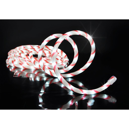Ropelights red/white 6 meters with 20 white led lights