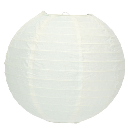 Lantern stick 40 cm - with bal lantern - white - 25 cm
