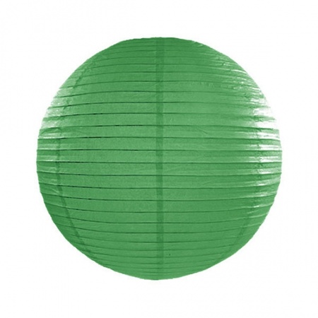 Feest versiering ronde donker groen lampion 25 cm