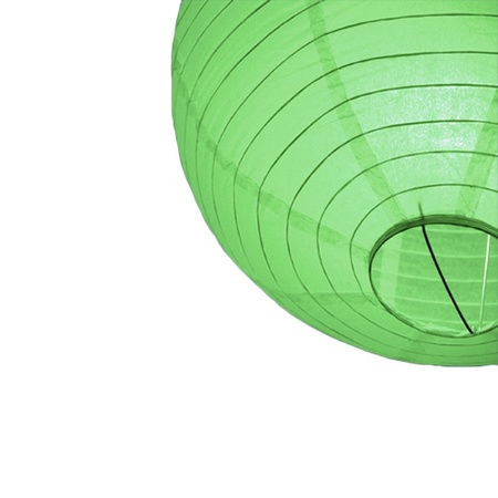 Feest versiering ronde groene lampion 25 cm