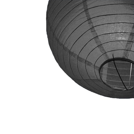 Feest versiering ronde zwarte lampion 25 cm
