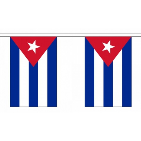 Cuba versiering vlaggenlijn 9 meter